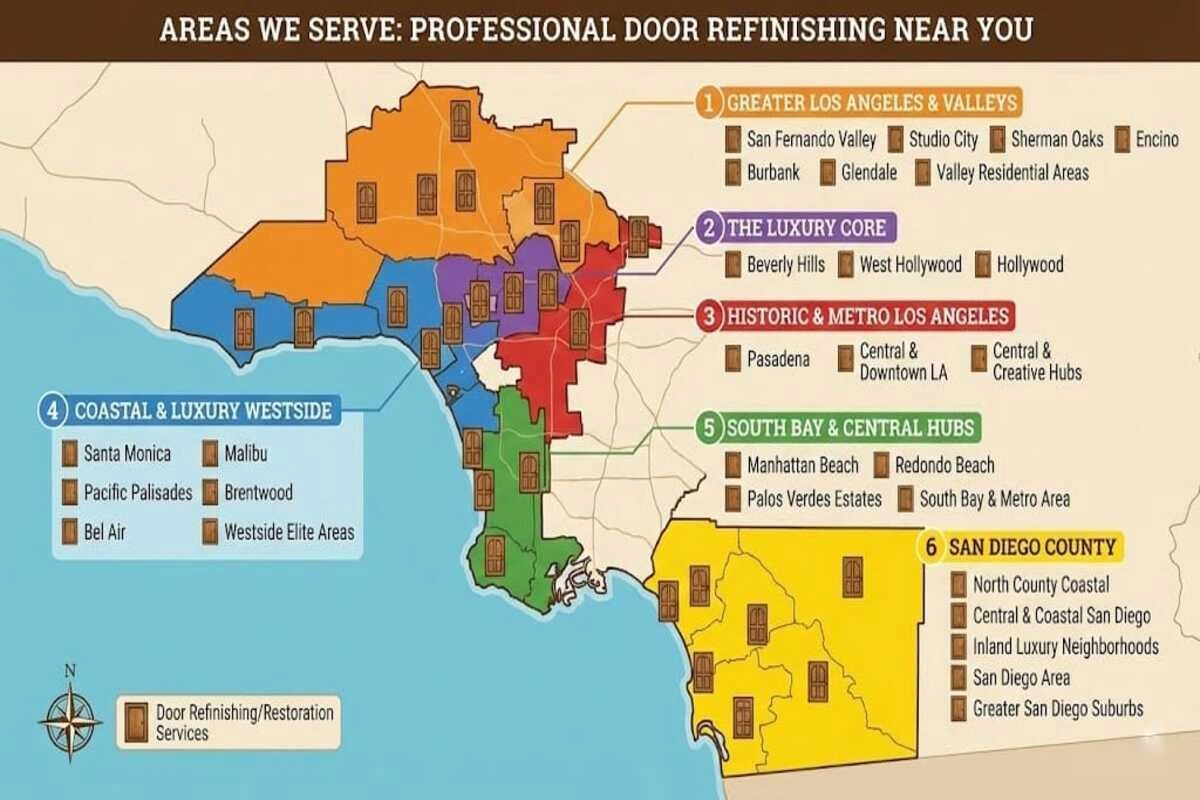 Southern California Door Refinishing 2 Door refinishing California