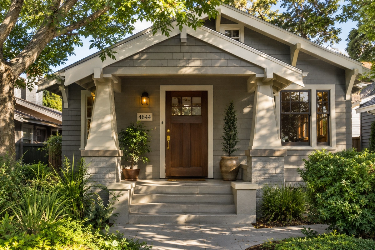 Door Refinishing La Mesa, CA — Wood, Iron & Garage Door Restoration for the Village, Mount Helix & Grossmont 2 Door refinishing La Mesa CA craftsman bungalow front door restoration