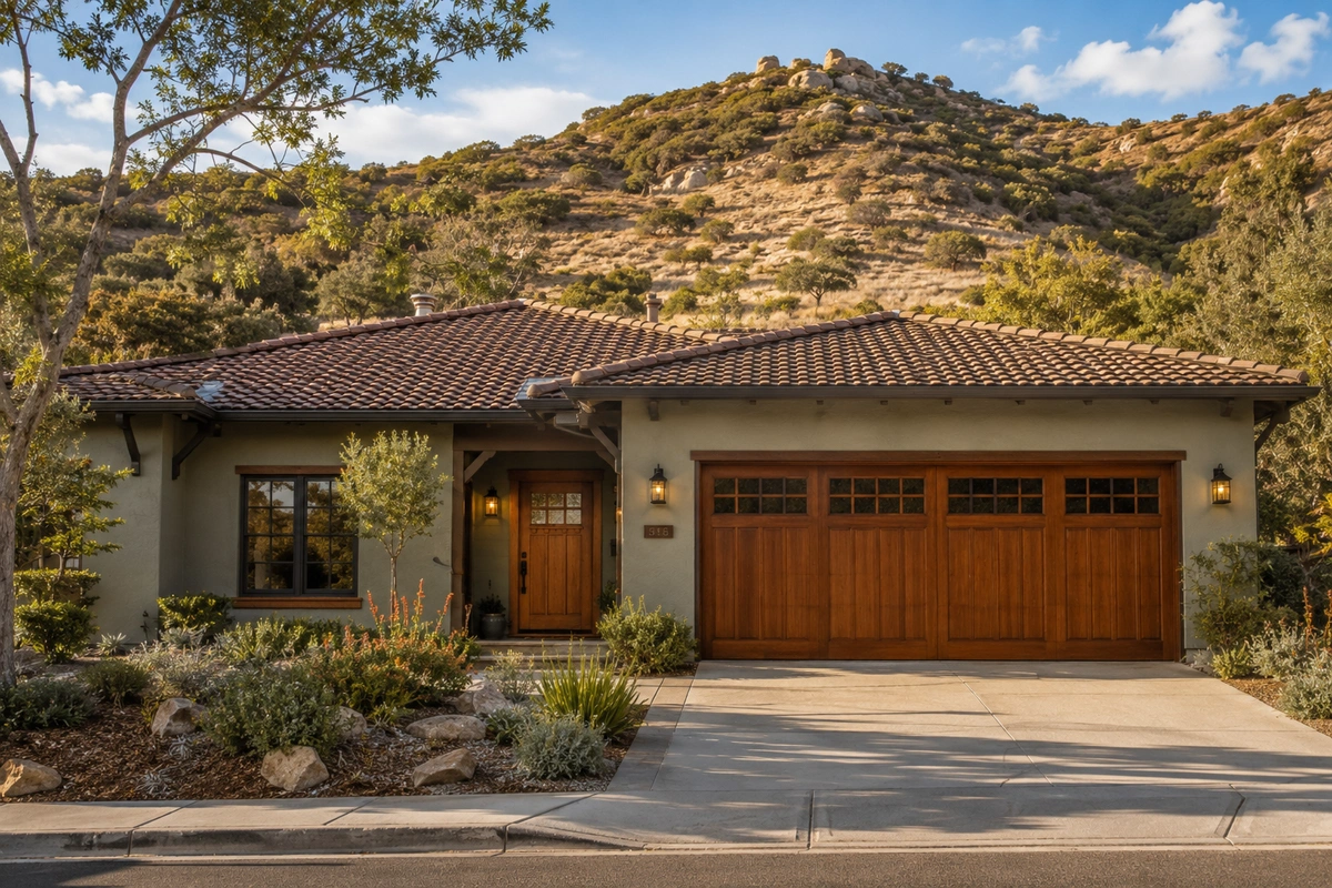 Door Refinishing Escondido, CA — Historic Craftsman & Wildfire-Zone Dry-Heat Restoration 6 Escondido wildfire-zone hillside property door refinishing